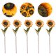 thumbnail image 2 of KAKOWELY 5 girasoles artificiales decorativos de estilo retro (amarillo), 2 of 5