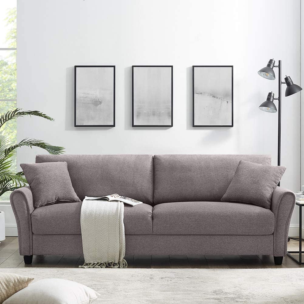 Tribesigns 85 Inch Comfortable Couch Sofa Modern Upholstered Linen Sofa  