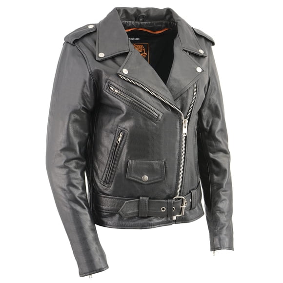 Milwaukee Leather Veste de Motard Classique pour Femmes Demi-Ceinture pour Ajustement Facile (US, Alpha, 5TG, Regular, Regular)