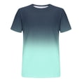 thumbnail image 4 of Gradient Print Short Sleeve Tee with Crew Neck for Everyday Casual Wear - Modern Gradient Design for Daily Use, 4 of 4