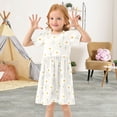 thumbnail image 3 of Daisy Short Sleeve Dress A-Line Cute Midi Casual Sundress 2-8 Years, 3 of 6
