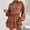 Coffee, variant on Gspmoly Women Dress, Fashion Women Casual V Neck Solid Color Long Sleeve Ruffle Elastic Waistband Dress Women'S Formal Dresses up to 60% Off