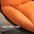 thumbnail image 6 of Dayalane Recliner Accent Chair Set of 2, Linen Upholstered Swivel Lounge Chairs with High Back, Reading Chair with Soft Foam Cushion, Rocker Chair for Living Room, Bedroom, Office, Orange, 6 of 9