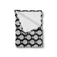thumbnail image 2 of Animal Soft Flannel Fleece Throw Blanket, Repeating Fish Pattern Marine Creatures Underwater World Illustration, Cozy Plush for Indoor and Outdoor Use, 50" x 70", Black White, by Ambesonne, 2 of 6