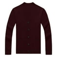thumbnail image 4 of uikmnh Men's Knitted Cardigan Autumn and Winter Long Sleeved V Neck Wool Yarn Knit Sweater Jacket Trend Texture Solid Colour Button, 4 of 4