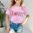 thumbnail image 2 of Godom Short Sleeve Shirt for Girls Crewneck T-Shirt Tee Summer Cute T Shirts, 2 of 5