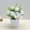 White, variant on Artificial Potted Plants, Small Fake Green Plants for Home Decor, Plastic Simulation Flowers, Low Maintenance Floral Arrangement, Office Desk Bonsai
