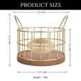thumbnail image 6 of Coffee Pods Holder for Countertop, K Cup Holder Organizer, Sturdy Kcup Storage Basket with Wooden Base , Pod Container For Kitchen Bar Counter Office Desktop (Gold), 6 of 6