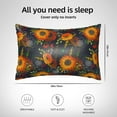 thumbnail image 4 of KLL Sunflowers Pattern Silk Pillowcase for Hair and Skin Standard Size 20"X 30" Soft Breathable Pillow Covers for Sleeping, 4 of 6