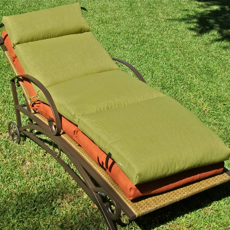 Blazing Needles 72 x 24 in. Outdoor Chaise Lounge Cushion