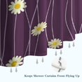 thumbnail image 6 of Purple Daisy Flower Wavy Lines Pattern Shower Curtain 36"x72" ,Bathroom Decorative Shower Curtains Set with 12 Hooks,Modern Waterproof Washable Shower Curtain, 6 of 6