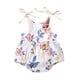 thumbnail image 1 of Body De Bebé Canastilla Onesies Para Niños Pequeños Verano Niñas Flores Correas Mono Sin Mangas Ropa Casual Blanco Odeerbi LM103-4203, 1 of 9