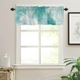 thumbnail image 3 of Hokiten Rod Pocket Curtain Valance, Marble Aqua, Farmhouse Window Valance for Living Room, Bedroom, Kitchen Gradient Gold Aesthetics Abstract Minimalist Art 42"W x 18"L, 3 of 8