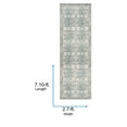 thumbnail image 3 of Livabliss Washable Rugs for Living Room, 3x8 Vinny Traditional Medium Green Runner Area Rug, Bedroom Dining Room Home Decor Stain Resistant Carpet (2'7" x 7'10" Runner), 3 of 7