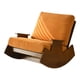 thumbnail image 3 of Mecedora Sofá Salón Sofá Silla de Lectura Muebles Informales Elegantes Sillón Sofá Perezoso para Dormitorio Hogar Sala de Estar Al Aire Libre Pana Naranja, 3 of 8