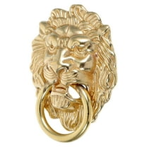 ELAYARD Brass Lion Head Door Knocker Golden Traditional Chinese Design