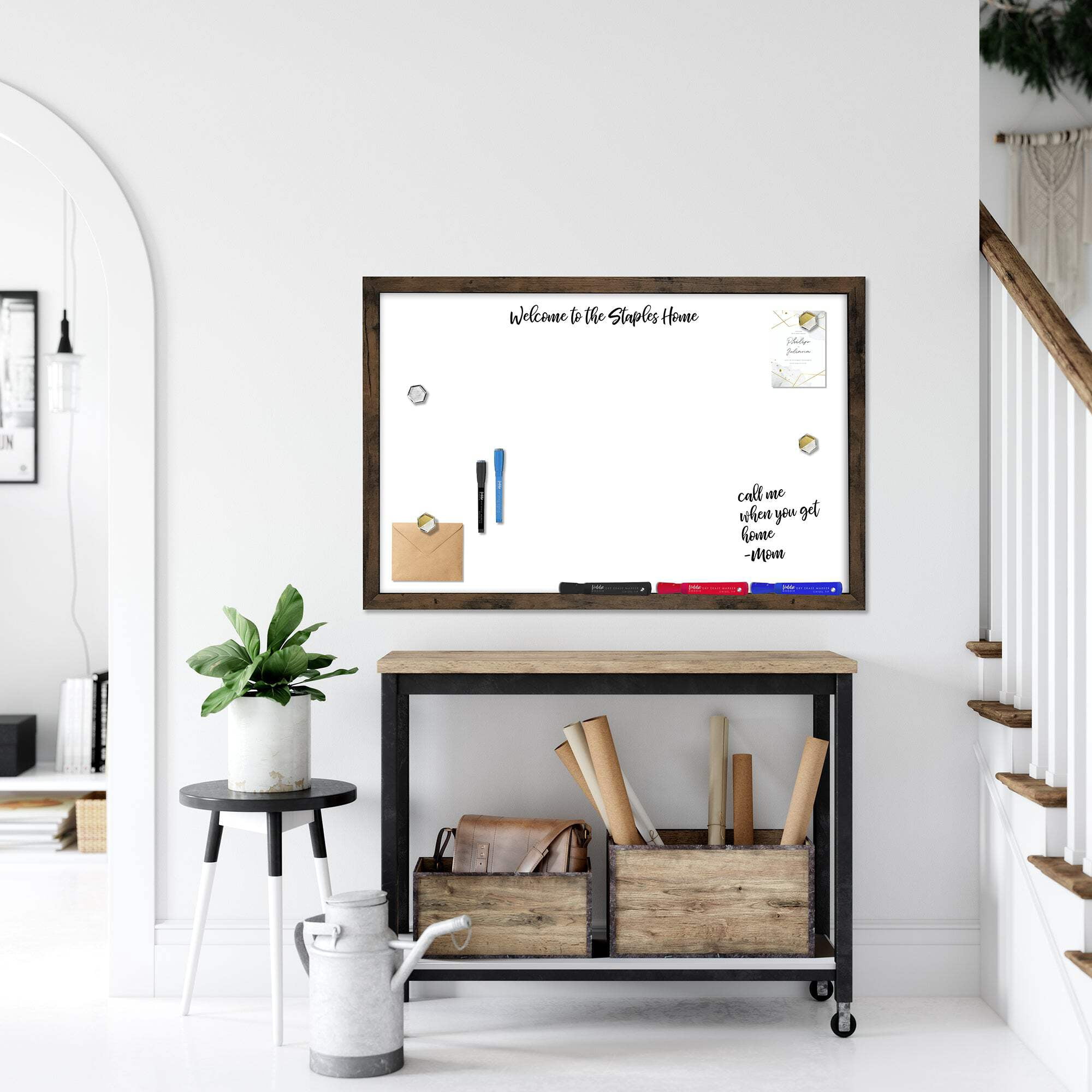 24x36 Rustic Framed Magnetic Dry Erase Board