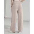 thumbnail image 3 of Pantalones Deportivos Holgados de Cintura Alta para Mujer Color Caqui M, 3 of 4