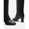 thumbnail image 3 of Arezzo Womens' Vivian Mid Block Heel Boots, Black, 10, 3 of 4