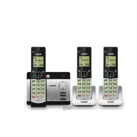 UPC: 0735078036537 | CS5129-3 6.0 Expandable Cordless Phone with 3 Handsets  Answering System and Caller ID  Silver/Black – Quantity 1