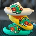 thumbnail image 3 of Pantuflas suaves y elásticas que no huelen mal para niños, sandalias de verano antideslizantes con suela gruesa y punta cerrada de dinosaurio, 3 of 6