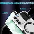 thumbnail image 4 of for Samsung Galaxy S22 Plus Case Magnetic with Stand Black Fits Wireless Charger, Phone Case Samsung S22 Plus Case with Camera Lens Protector Cover Shockproof Anti-Slip (White), 4 of 18