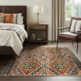 thumbnail image 2 of KoshiMe 3'x5' Area Rugs for Living Room, Machine Washable Rugs Non-Slip, Low Pile Soft Print Pattern Western Rug for Bedroom, Dining Room, Office, Orange, 2 of 9
