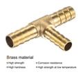 thumbnail image 4 of Uxcell 5/16x5/16x1/4 OD Barb Brass Tee Hose Pipe Fitting with Hose Clamps 1 Set, 4 of 5