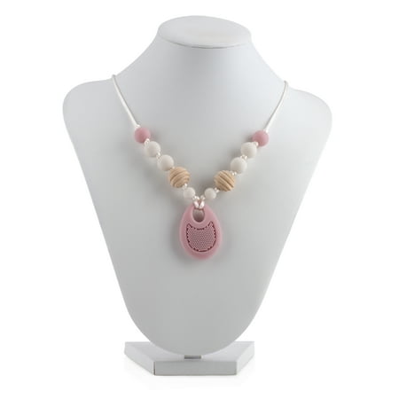 Nuby Teething Trends Silicone and Wood Teething Necklace,