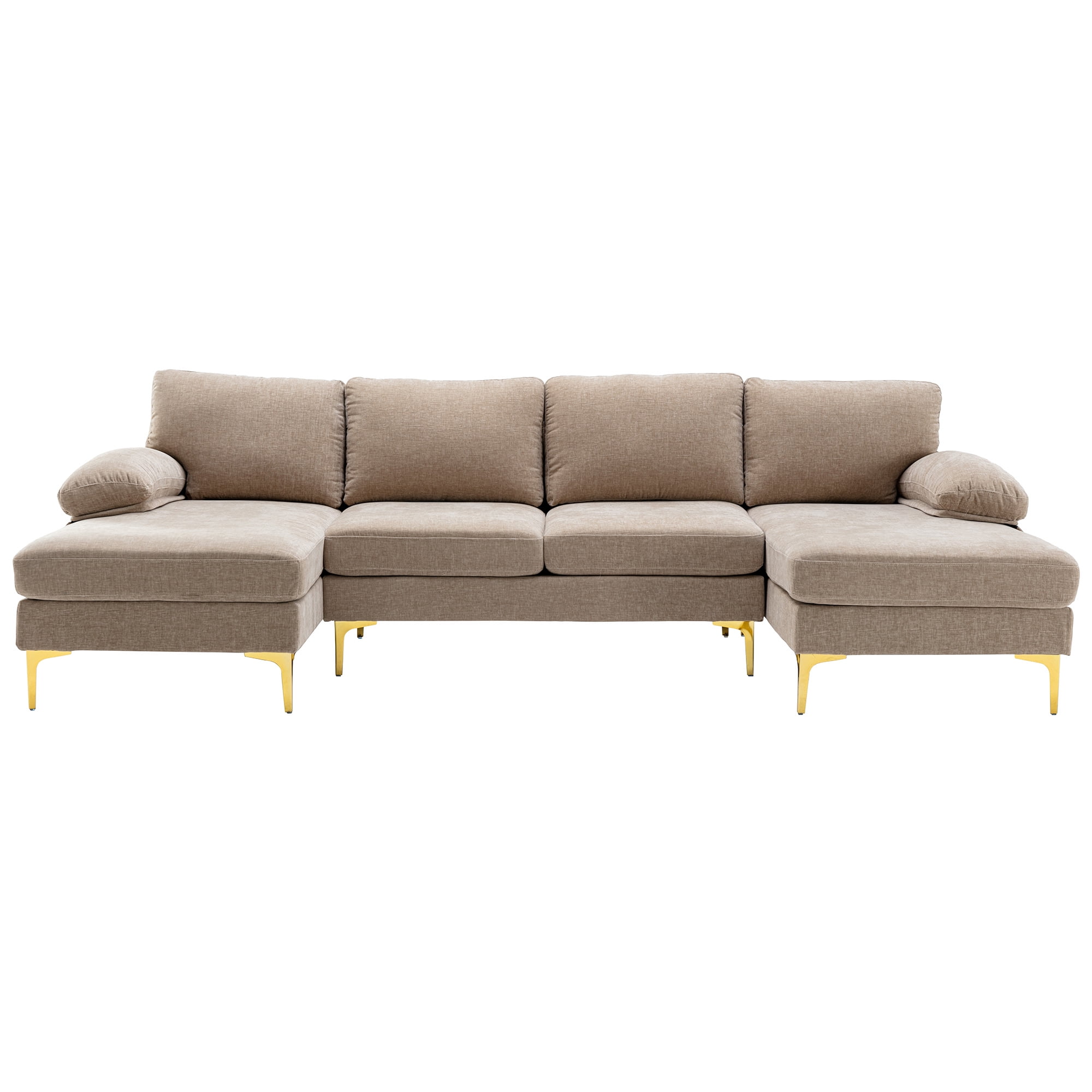 Sectional Sofa-U-Shape Sofa Couch for Living Room-Chenille Fabric-Dark  Green - Walmart.com