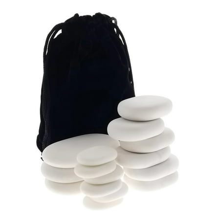 15pc Massage Marble Cold Stone Therapy Set w/Velvet Travel Case