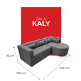 thumbnail image 4 of Set sala Kaly oxford + mueble TV Mundi 65", 4 of 14