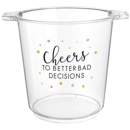 New Years Ice Bucket - 8" x 10" | Clear | 1 Pc.