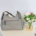 thumbnail image 2 of COACH Color-Block Leather Lori Shoulder Bag One Size Dove Grey, 2 of 7