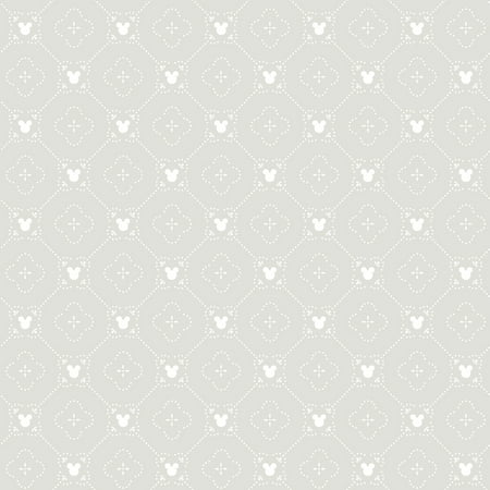 York Wallcoverings DI0980 Disney Mickey Mouse Argyle Wallpaper Gray