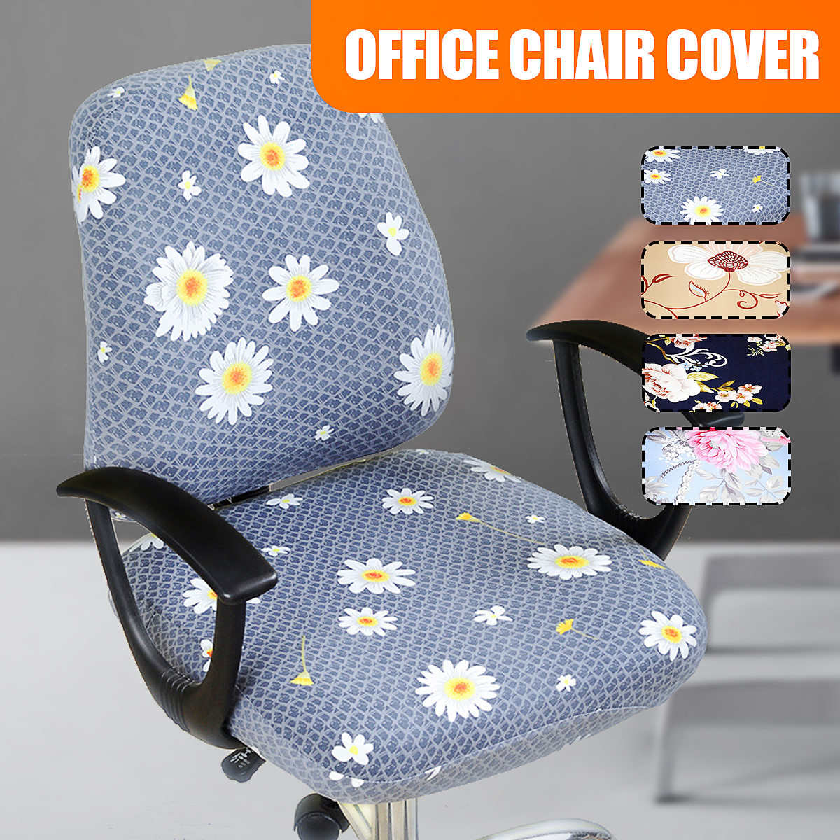 Computer Office Chair Cover, Stretch Rotating Chair Slipcover, Armchair