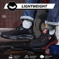 thumbnail image 4 of LAoutun Steel Toe Shoes for Men Lightweight Work Shoes Black Steel Toe Sneakers Safety Footwear, 4 of 6