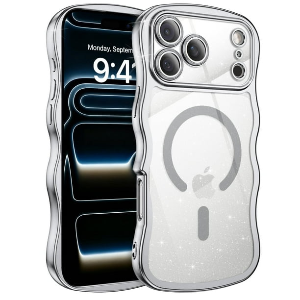 Funda BENTOBEN para iPhone 17 Pro de 6.3 pulgadas con purpurina transparente MagSafe