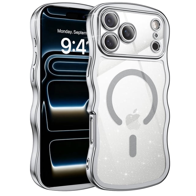Funda BENTOBEN para iPhone 17 Pro de 6.3 pulgadas con purpurina transparente MagSafe