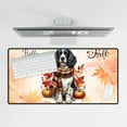 thumbnail image 4 of Hello Fall English Springer Spaniel Scarf Welcome Autumn with Leaves Pumpkins Desk Mat Full Keyboard Mouse Pad Springers Dog Lover Gifts Large Mousepad - 00011, 4 of 5