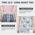 thumbnail image 6 of Pioneer Flower Floral Print Pattern Apron for Women and Men, Cotton Linen Waterproof with Pockets, Adjustable, 33x27 Inch for Kitchen, Gardening, BBQ, Salon, 6 of 6