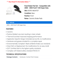 thumbnail image 2 of Front Brake Pad Set - Compatible with 2000 - 2004 Ford F-250 Super Duty 2001 2002 2003, 2 of 2