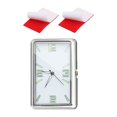 thumbnail image 3 of Reloj para salpicadero de coche, luminoso, elegante y fácil de instalar, con decorativo para SUV, camiones y vehículos. Vertical de plata, 3 of 10