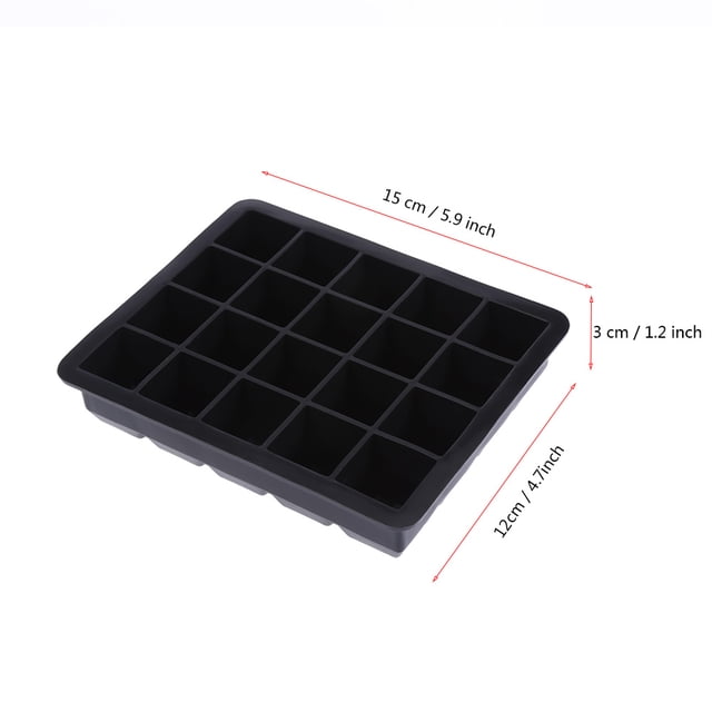 BANDEJA DE SILICONA PARA CUBITOS DE HIELO, Contenedor Flexible, 20 Rejillas, Bebidas de Whisky, Coccteles, Bar, Hogar, Negro, Azul, Rojo, Rosa, Rojo, Transparente