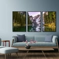 thumbnail image 2 of IDEA4WALL Framed Wall Art Print Set Snowy Winter Mountain with Lake & Forest Nature Wilderness Photography Realism Rustic Scenic Colorful Ultra for Living Room, Bedroom, Office - 16"x24"x3 Black, 2 of 4