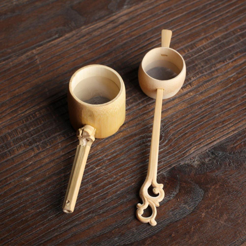 Portable Tea Strainers,Bamboo Rattan Gourd Shaped Tea Leaves Funnel for Tea Table Decor Tea Ceremony Accessories - image 3 of 7