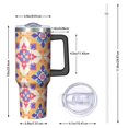 thumbnail image 2 of Modern 40oz Tumbler– Stainless Steel Insulated Tumbler with Handle and Straw, Large Capacity Travel Cup for Hot & Cold Drinks, 2 of 7