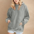 thumbnail image 2 of DDAPJ pyju Oversized Hoodie Sweatshirts Women Drawstring Hooded Pullover with Kangaroo Pocket Fall Comfy Hoodies, 2 of 7