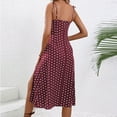 thumbnail image 5 of BiZtdJrK Prime By Hour! Spaghetti Strap Dresses for Women 2025 Fashion Polka Dot Midi Dress Sleeveless Side Slit Summer Sundress Beach Vacation Outfits Purple M, 5 of 8