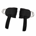 thumbnail image 3 of 2 piezas Máquina de cable Correas de tobillo contra el tobillo Correa de tobillo Ajuste de tobillo ajustable para gimnasio Fitness Extensión de pierna Negro, 3 of 8